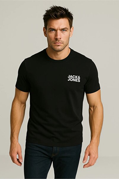 Jack & Jones Erkek Siyah2 Jjecorp Logo Tee Ss O-neck Noos T-shirt 12151955-Blacksmal
