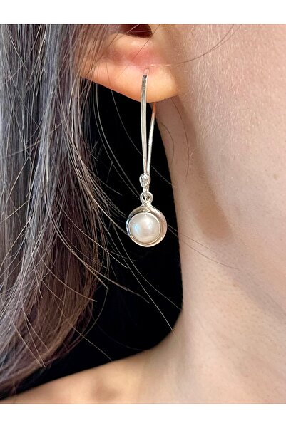 Apricity Silver Gümüş İncili El İşi Küpe