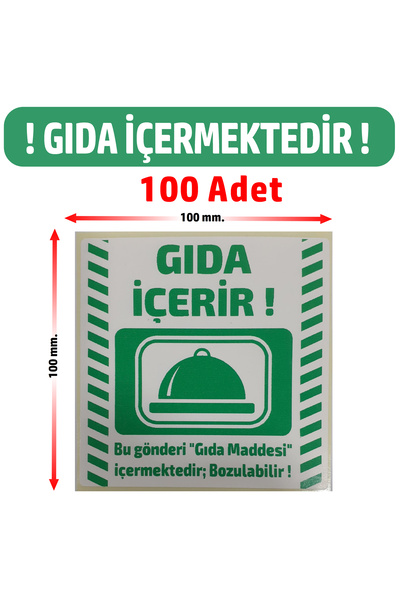 DİJİTAL BARKOD Gıda İçermektedir Etiketi, Soğuk Zincir Etiketi Kargo Ürün Uya...