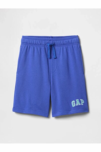 GAP Erkek Çocuk Mavi V-frch Ft Logo Shorts Şort 742934000-Mavi