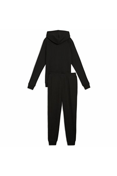 Puma Kadin Siyah Puma Hooded Sweat Suit Eşofman 68507701-Siyah