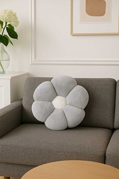 Plush Soft Ikiz Papatya Dekoratif Peluş Ve Kırlent Yastık Minder 2 Li