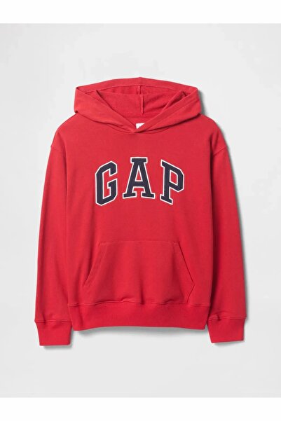 GAP Boy's Relaxed Terry Fabric Red Sweatshirt