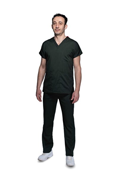 Sarıçiyil Üniforma زي طبيب ممرضة المستشفى (Hunter Green Soft Lycra)