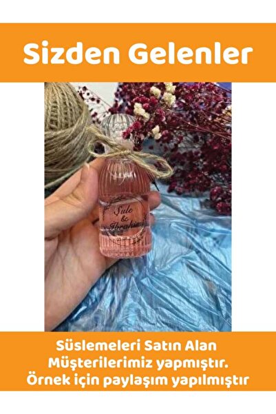 Sizeuyduk 100 Adet 50 ml Paris24 Dezenfektan Kolonya Parfüm Hediyelik Nikah Nişan Düğün Için Boş Plastik Şişe