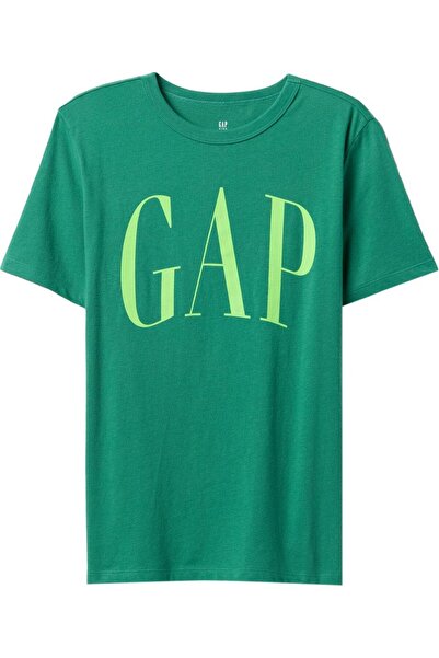 GAP Boy's Green V-Frch Logo Arch Tee T-Shirt 708411000-Green