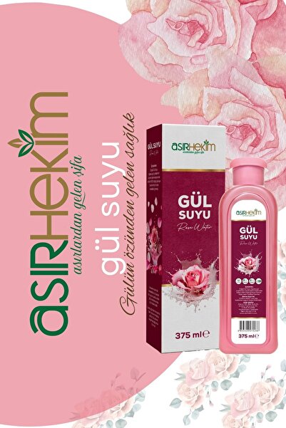 Asır Hekim Doğal Gül Suyu 375 ml (İÇİLEBİLİR)