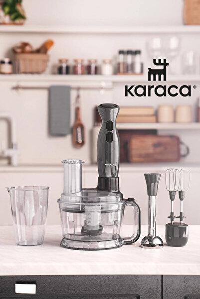 Karaca Mutfak Robotu Blender Seti Karaca Multimax Pro Çok Amaçlı Doğrayıcı Çırpıcı El Blender Set Gray