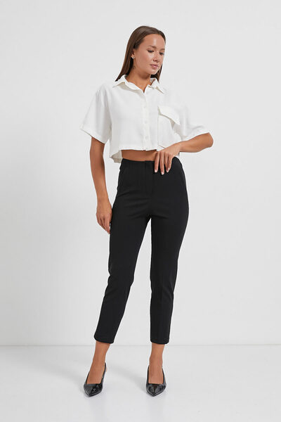 Arma Life Women's High Waist Basic Casual Black Stretchy Pants