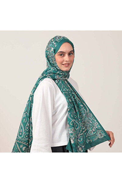 ipekistanbul شال من القطن والحرير - نمط مراكش - أخضر زمردي