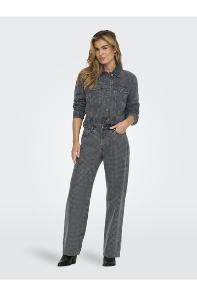 ONLY Onlhudson Grey Dnm Deco Jacket - Γυναικείο, Cro Cut, 15332586-Greydenim