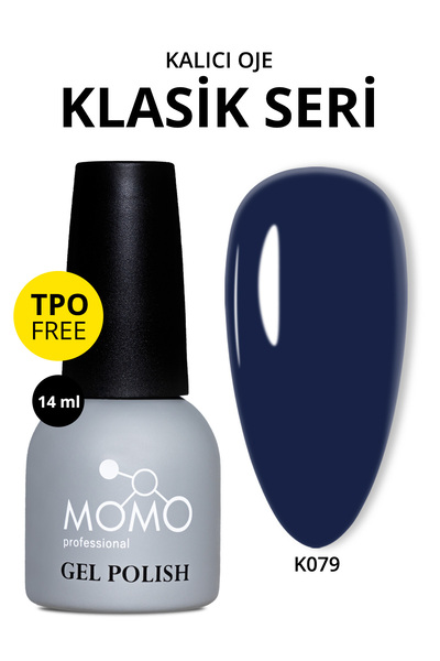 MOMO professional Kalıcı Oje K079, Lacivert, 14 ml, TPO- FREE