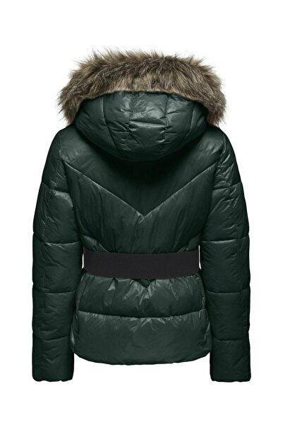 ONLY Onlfever Regular Fit - Furry Hooded down Jacket Coat 15322003