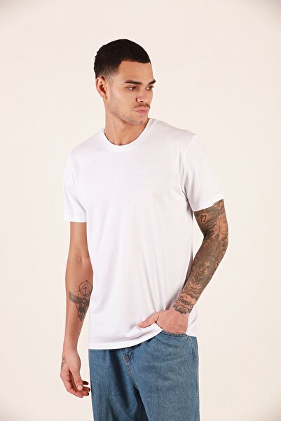 noetr Ανδρικό μπλουζάκι με κοντό μανίκι, φαρδύ λαιμόκοψη, βασικό μπλουζάκι