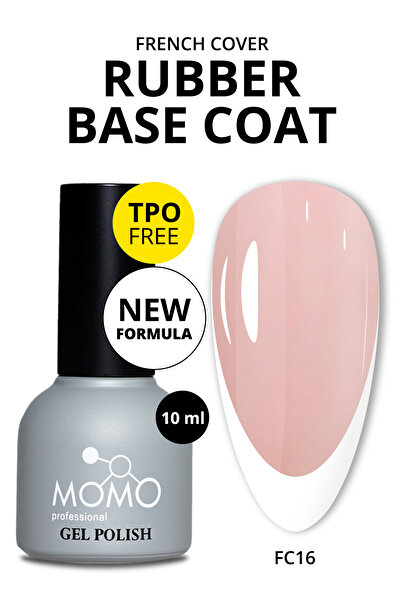 MOMO professional French Cover Rubber Base Coat Fc16, Koyu Nude Pembe, 10 ml, TPO- FREE