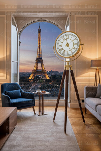 Lareshome Roma Rakamlı Tripod Ayaklı Dekoratif Saat