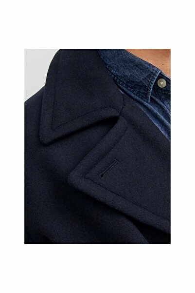 Jack & Jones Navy Blue Men's Wool Peacoat - Jprblucaptain 12239479 -Darknavy