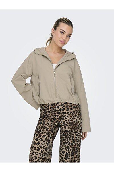 ONLY Onlbealo Hood Jacket Cc Otw Beige Women's Coat 15336162
