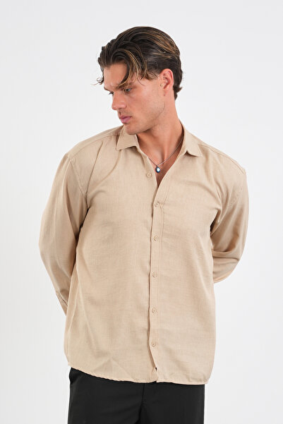 Redline Ανδρικό μακρυμάνικο πουκάμισο Linel με κανονική εφαρμογή