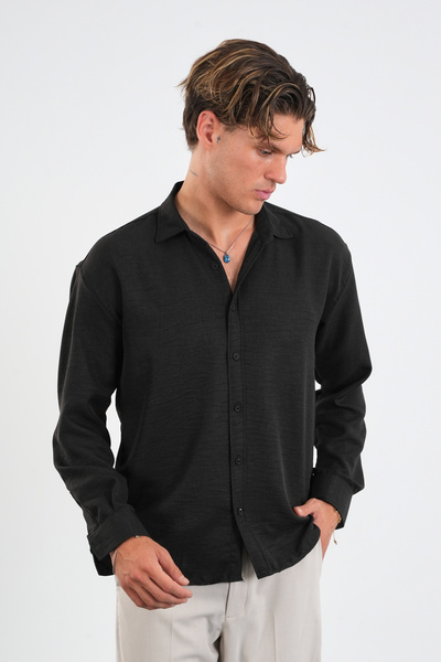 Redline Men's Long Sleeve Regular Fit Linel Shirt