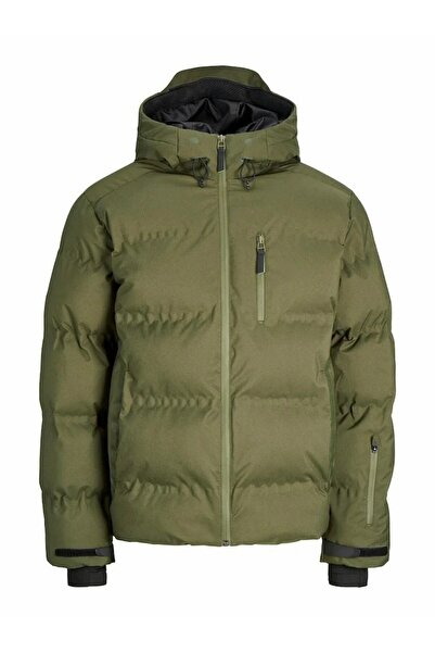 Jack & Jones Χακί Ανδρικό Παλτό 12238998_JCOSWEEP PUFFER SN