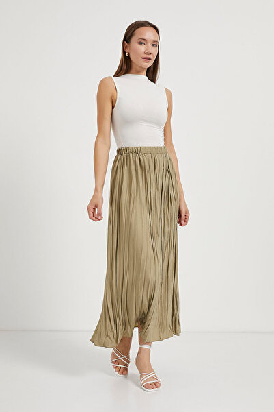 Arma Life Armalıfe 25073 Maxi Women's Skirt with Kraş Detail and Elastic Waist