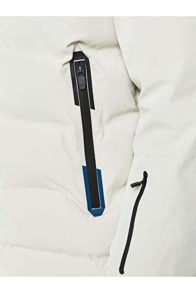 Jack & Jones Ανδρικό λευκό παλτό Jcotarwin Puffer 12225287-Moonbeam