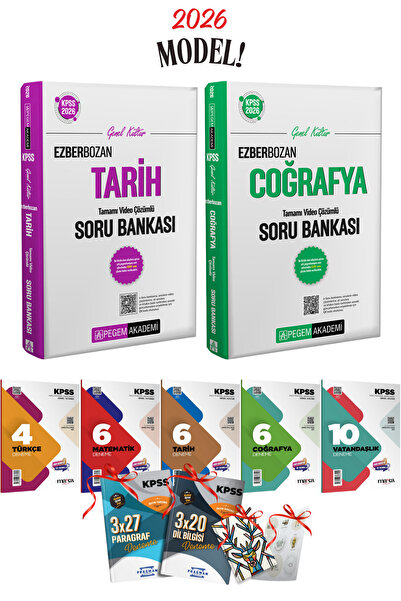 Pegem Akademi Yayıncılık PEGEM AKADEMİ 2026 Model Ezberbozan KPSS G.Y. G.K. T...