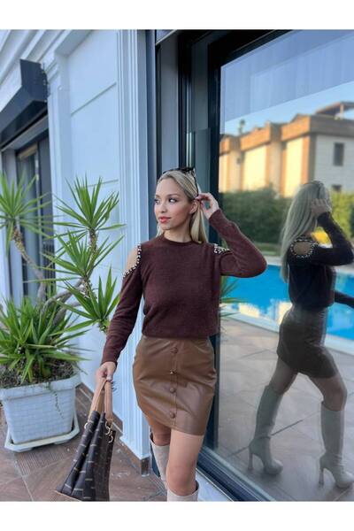 For Angels Πλεκτό πουλόβερ με ανοιχτόχρωμα αξεσουάρ