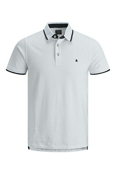Jack & Jones Erkek Beyaz Jjepaulos Polo Ss Noos Polo Tişört 12136668-White