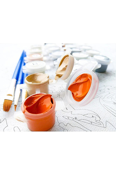 İZSA HOBİ Sayılarla Boyama Hobi Seti 40x50 Çerçeveli Numaralı Tuval Fırça Boya Dahil Amsterdam