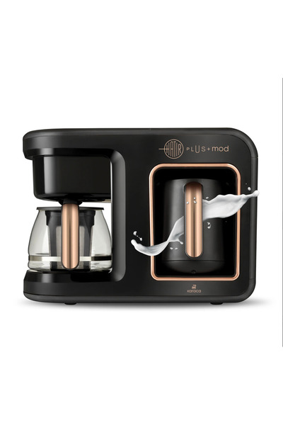 Karaca Premium 5 In 1 Kahve Makinesi Sütlü Türk Kahvesi, Sütlü İçecek, Filtre Kahve ve Çay Demleme Makinesi