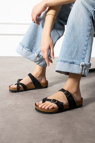 SWORD Повсякденні капці - капці з ортопедичною підошвою, з двома ремінцями та застібкою, зручні для дому та вулиці