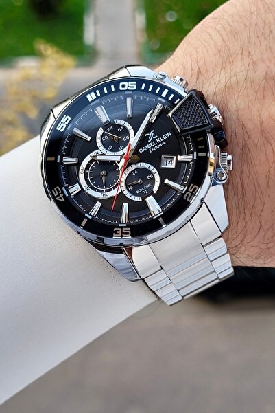 Daniel Klein Kadranı Siyah Kordonu Gümüş Renk 47 Mm İç Göstergeleri Aktif Erk...