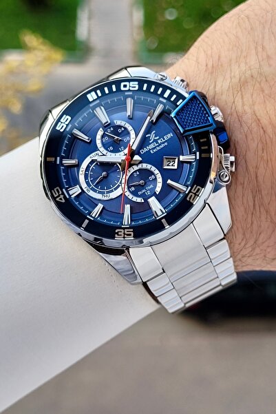 Daniel Klein Kadranı Lacivert Kordonu Gümüş Renk 47 Mm İç Göstergeleri Aktif ...