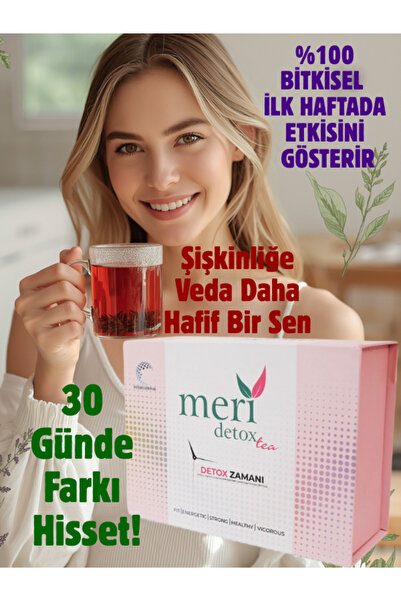 Meri Detox Detox Çayı Doğal Bitkisel – 60’lı Poşet – 1 Ay Kullanım – Günlük R...