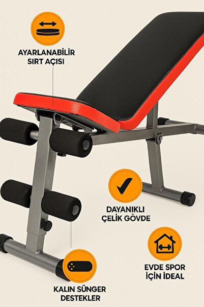 Clifton Ultra Dayanaıklı Ayarlanabilir Fonksiyonel Biceps Bench Ağırlık Sehpası Fitness Sehpa