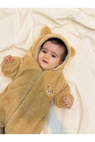 Bebesev Welsoft Peluş Unisex Fermuarlı Kışlık Bebek Uyku Tulumu Bebek Tulumu Çocuk Tulumu Çocuk Kostümü