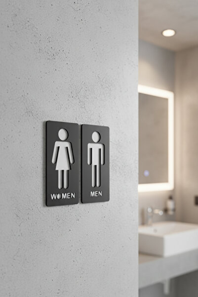 oalpo WC Tabelası, Tuvalet Levhası, Kadın Erkek Tabela