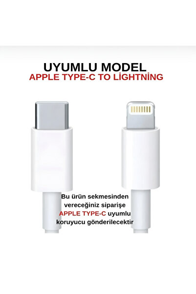intermax Kablo Koruyucu Çift Taraflı Apple Yeni Nesil Kablo (type-c To Lightining) Uyumlu