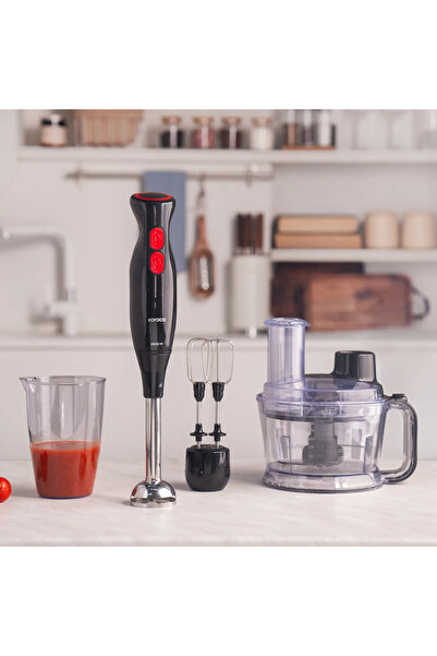 Karaca Mutfak Robotu 1,5 L Geniş Hazne, Turbo Fonksiyonlu 2000 W Güçlü Motor Siyah