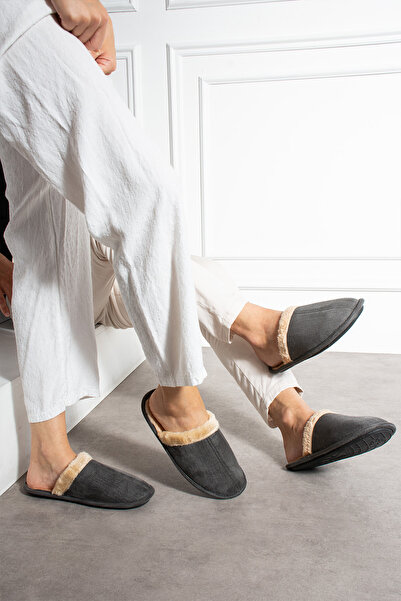 BYRAMSE Unisex Önü Kapalı Terlik Yumuşak Hafif Taban Kışlık Ev Terliği (DAR KALIP)