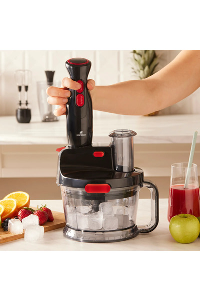 Karaca Mutfak Robotu 1,5 L Geniş Hazne, Turbo Fonksiyonlu 2000 W Güçlü Motor Siyah