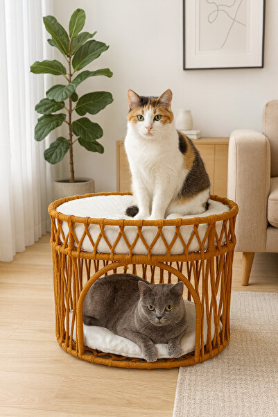 TASARYUM Zümra Çift Katlı Kedi Yatağı – Konforlu, Modern ve Şık Tasarım