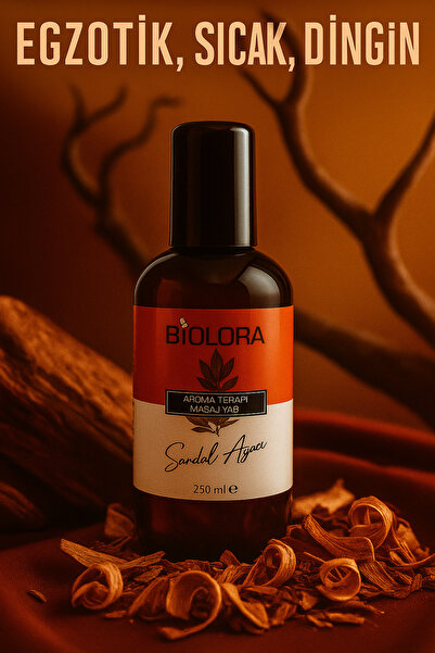 Biolora Sandal Ağacı Duyusal Haz Ve  Etkili Vücut Masaj Yağı 250ml.