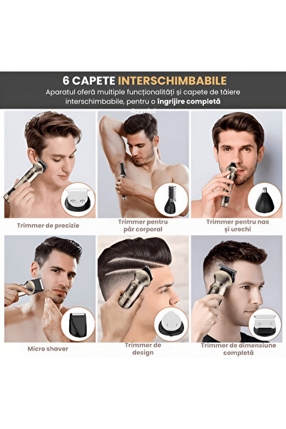 Juls Ηλεκτρική κουρευτική μηχανή υψηλής ποιότητας, ξυράφι ακριβείας με ατσάλινες λεπίδες, 6 κεφαλές κοπής, τεχνολογία