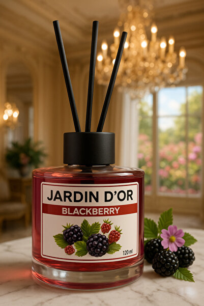 JARDIN D'OR Blackberry Reed Diffuser / Böğürtlen Çubuklu Oda Kokusu 120 ml