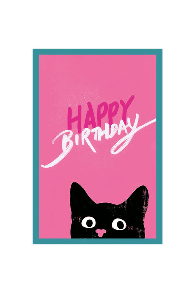 Hi Kami Happy Birthday – Kedi Temalı Doğum Günü Kartı | Hediye Not Kartı Kart...