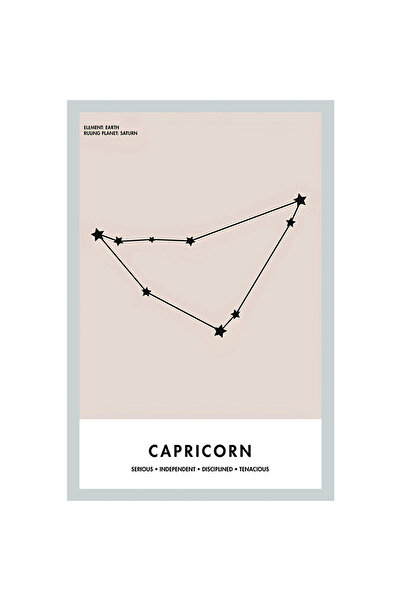 Hi Kami برج الجدي - بطاقة ملاحظات هدية بطابع خريطة النجوم وبطاقة بريدية |   10x15 سم