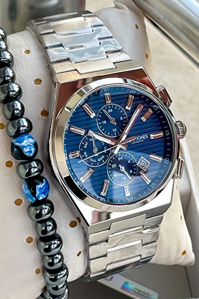 Tom Jones ساعة يد رجالية متعددة الوظائف للموسم الجديد مع حبل فولاذي + سوار هدية